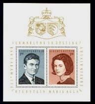 Prince Hans Adam & Countess Kinsky Mint Mini-Sheet Liechtenstein, 1967